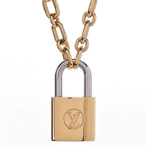 louis vuitton gold lock necklace